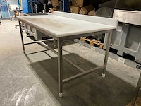 Grote roestvrijstalen snijtafel - afbeelding 3 van  5