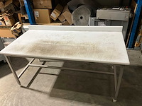 Grote roestvrijstalen snijtafel - afbeelding 5 van  5