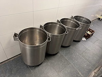 Grote rvs kookketel (4x)