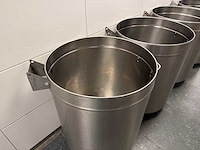 Grote rvs kookketel (4x) - afbeelding 2 van  3
