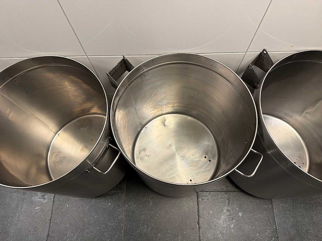 Grote rvs kookketel (4x) - afbeelding 3 van  3