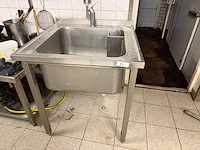 Grote spoelbak rvs 80cm - afbeelding 1 van  3