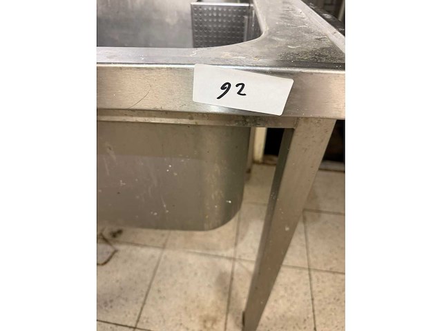 Grote spoelbak rvs 80cm - afbeelding 3 van  3