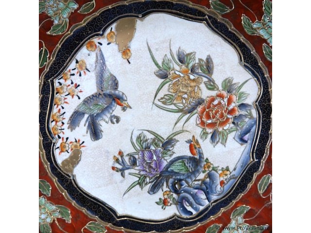 Grote traditioneel satsuma- of imari-stijl bord - afbeelding 3 van  5