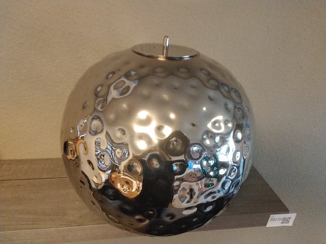 Grote verzilverde kaarsenbol fink silber - afbeelding 1 van  3