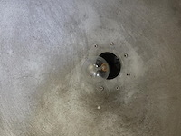 Grote zware industrieel vormgegeven bronzen hanglamp - afbeelding 5 van  5