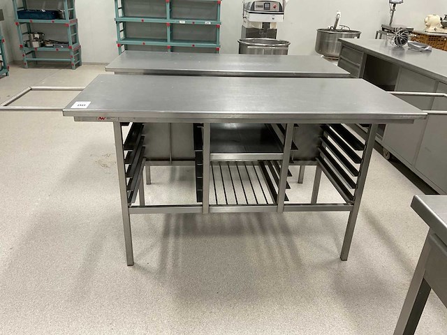 Grouw bakkerij techniek rvs werktafel (2x) - afbeelding 2 van  8