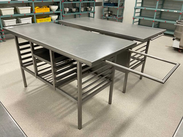 Grouw bakkerij techniek rvs werktafel (2x) - afbeelding 3 van  8