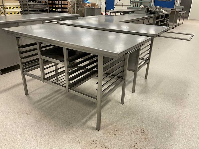 Grouw bakkerij techniek rvs werktafel (2x) - afbeelding 4 van  8