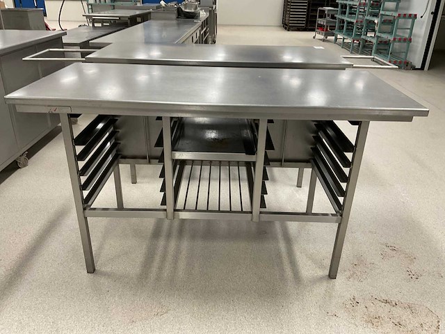 Grouw bakkerij techniek rvs werktafel (2x) - afbeelding 5 van  8