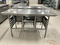 Grouw bakkerij techniek rvs werktafel (2x) - afbeelding 5 van  8
