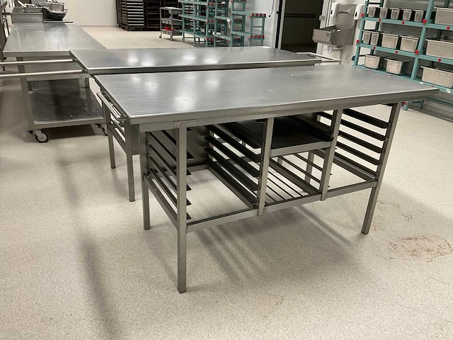 Grouw bakkerij techniek rvs werktafel (2x) - afbeelding 6 van  8