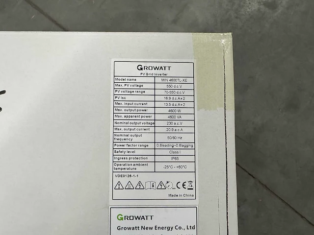 Growatt - min 4600tl-xe - omvormer - afbeelding 5 van  5