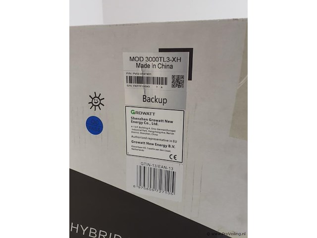 Growatt hybrid inverter mod 3000tl3-xh - afbeelding 2 van  3