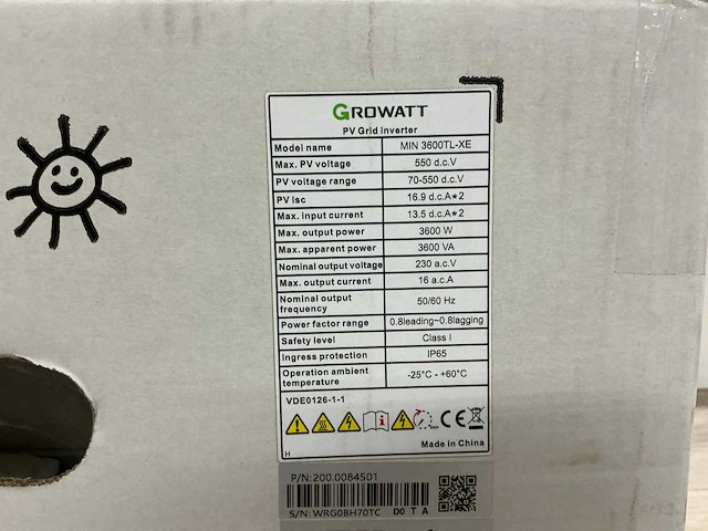 Growatt min 3600tl-xe omvormer - afbeelding 6 van  7