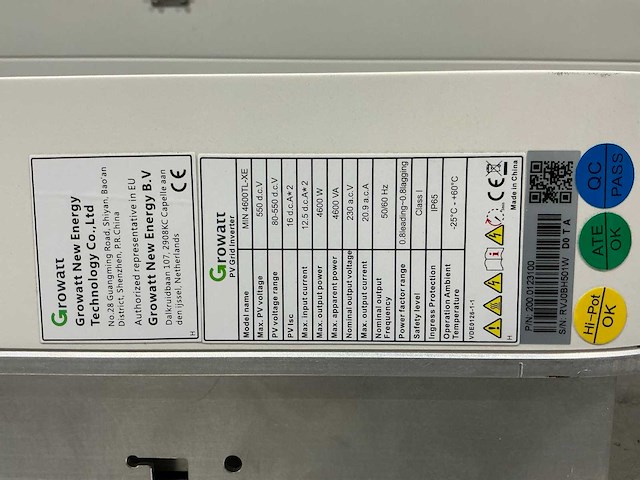 Growatt min 4600tl-xe omvormer - afbeelding 6 van  8