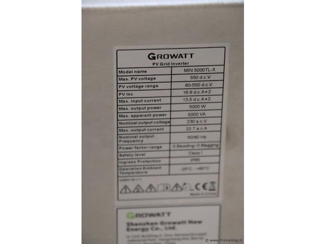 Growatt min ac-gekoppelde pv-omvormer 5000tl-x - afbeelding 3 van  4