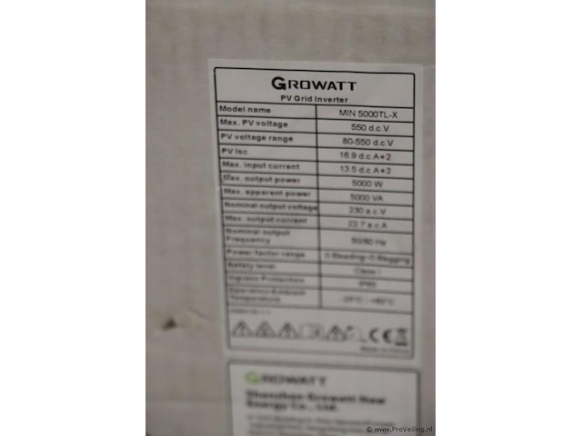 Growatt min netgekoppelde pv-omvormer 5000tl-x - afbeelding 3 van  4
