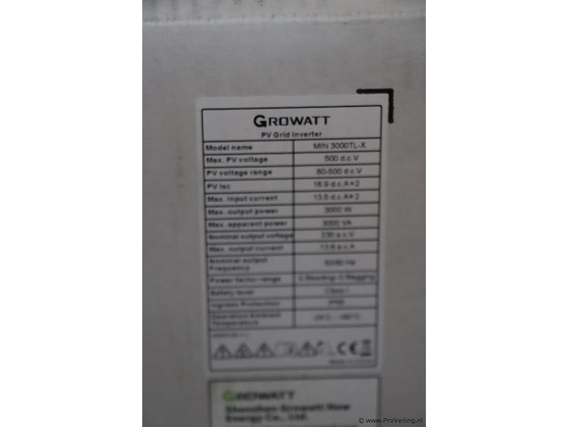 Growatt netgekoppelde pv omvormer min 3000tl-x - afbeelding 4 van  4