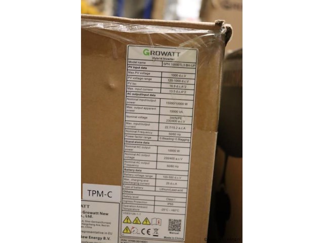 Growatt sph 10000tl3 bh-up hybride omvormer - afbeelding 3 van  3