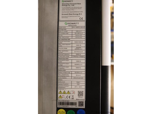 Growatt sph 10000tl3 bh-up hybride omvormer - afbeelding 4 van  4