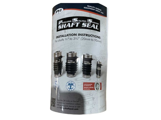 Grp propeller shaft system with d45 mm stainless steel shaft - seals and bearings - tmp0214 - afbeelding 1 van  7