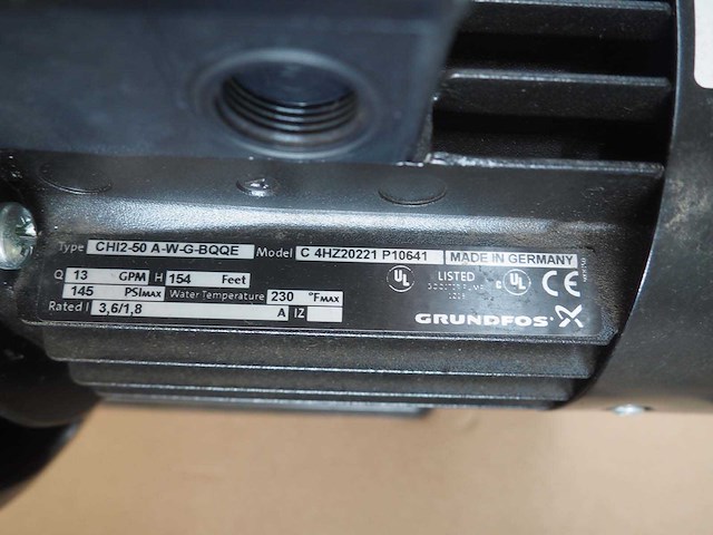 Grundfos - chi2-50 - multistage centrifugal waterpump (4x) - afbeelding 7 van  8