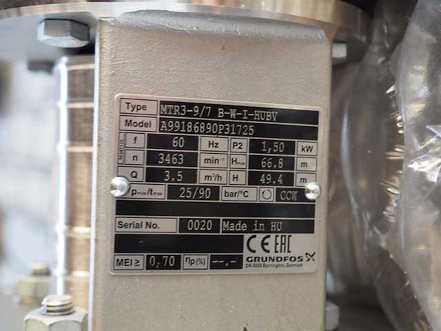 Grundfos - mtre 3-9 - centrifugaal waterpomp - afbeelding 4 van  6