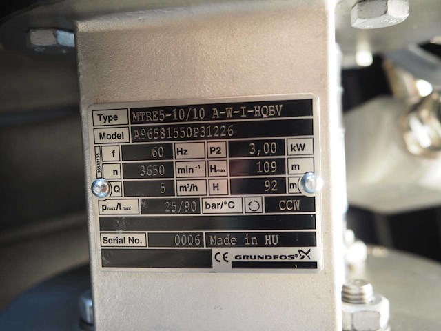 Grundfos - mtre 5-10 - centrifugaal waterpomp - afbeelding 2 van  2