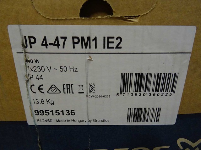 Grundfos - up 4-47 pm1 ie2 - dompelpomp - afbeelding 3 van  3