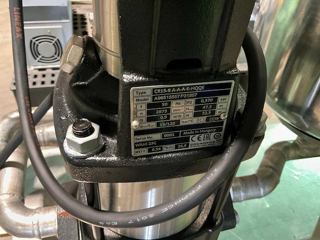 Grundfos cr15-8 rvs meertraps pompunit - afbeelding 6 van  8