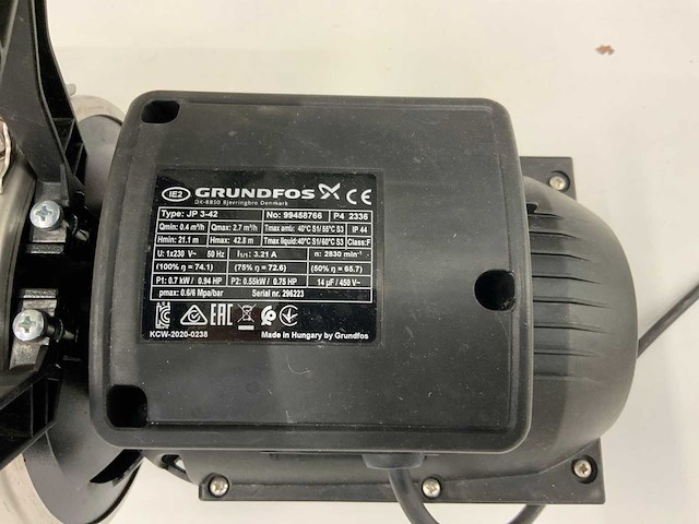 Grundfos jp 3-42 zelfaanzuigende waterpomp - afbeelding 4 van  4