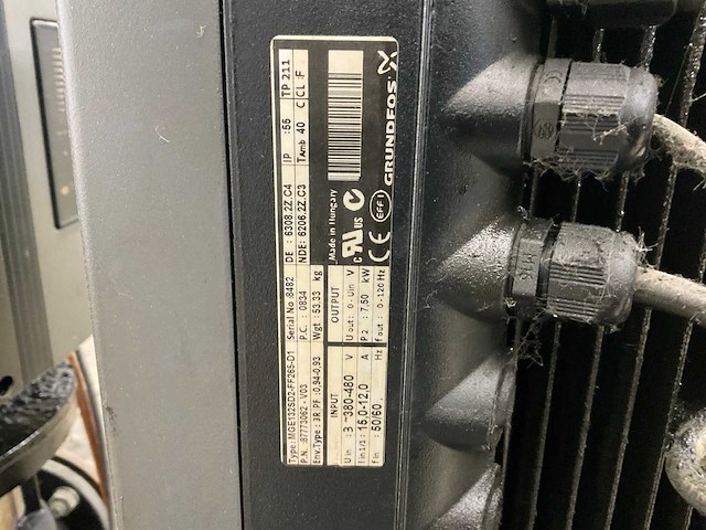 Grundfos mge132sd2-ff265-d1 centrifugaalpomp op skid (2x) - afbeelding 6 van  8