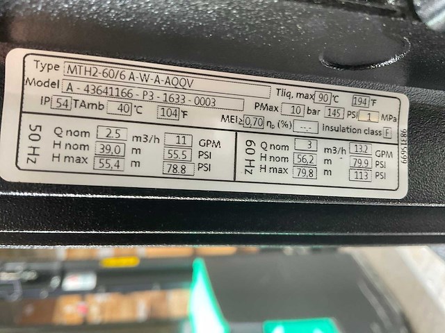 Grundfos mth 2-60/5 verticale, meertrapse dompelpomp - afbeelding 8 van  9