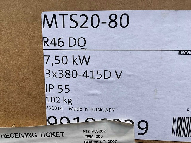 Grundfos mts20-80 r46 dq schroefspindelpomp (4x) - afbeelding 3 van  3