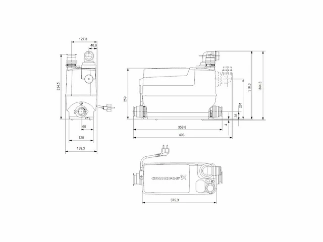 Grundfos sololift 2 afvalwater opvoerstation - afbeelding 2 van  4
