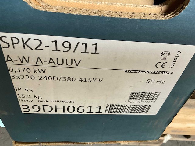 Grundfos spk2-19/11 multistage pomp - afbeelding 4 van  4