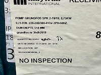 Grundfos spk2-19/19 verticale meertraps centrifugaalpomp (2x) - afbeelding 2 van  3