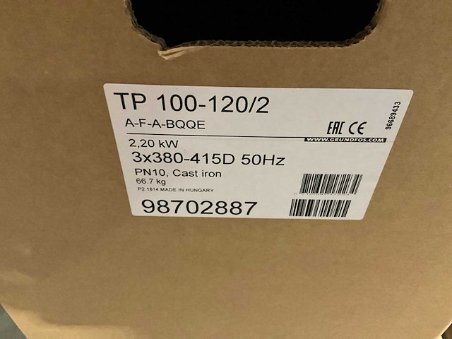Grundfos tp 100-120/2 circulatiepomp - afbeelding 4 van  4