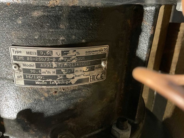 Grundfos tpe 80-250/2-s centrifugaalpomp - afbeelding 1 van  2