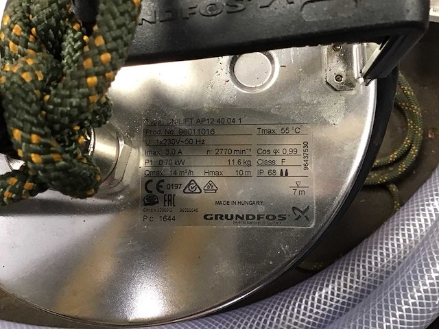Grundfos unilift ap ap12.40.04.1 vuilwaterpomp - afbeelding 3 van  5