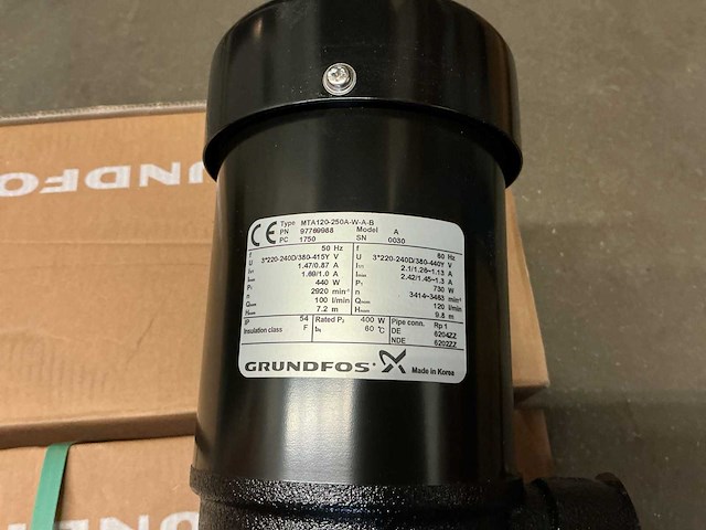 Grundfoss mta120-250a-w-a-b insteek pomp (3x) - afbeelding 6 van  7