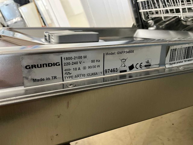 Grundig gnfp54x vrijstaande vaatwasser - afbeelding 4 van  4