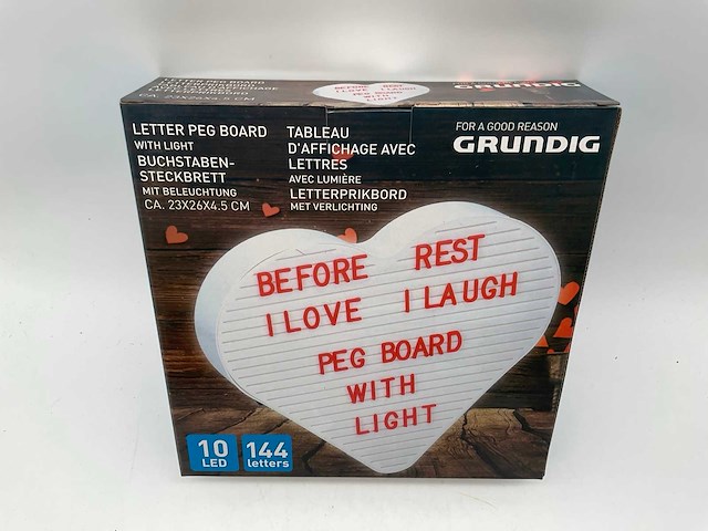 Grundig hartvormige led letterbord (48x) - afbeelding 2 van  4