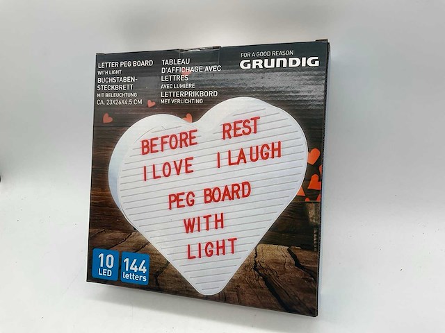 Grundig hartvormige led letterbord (48x) - afbeelding 1 van  4