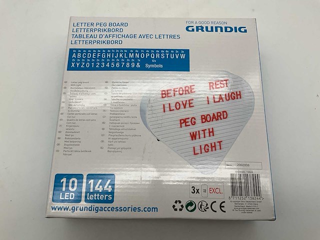 Grundig hartvormige led letterbord (48x) - afbeelding 3 van  4