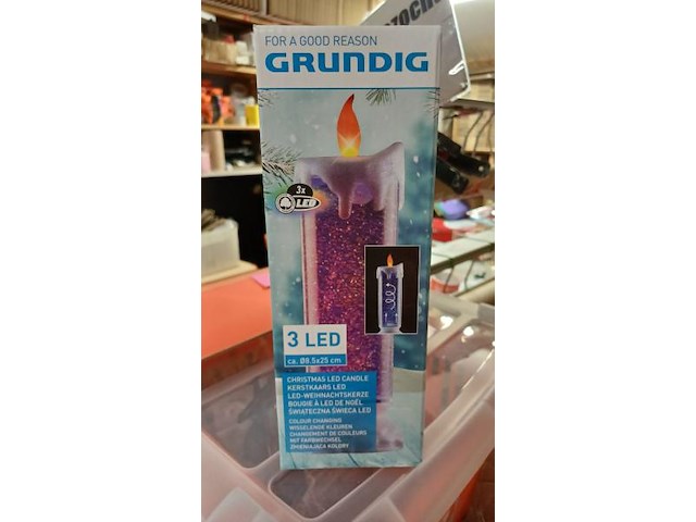Grundig led lamp kaars 1x - afbeelding 2 van  3