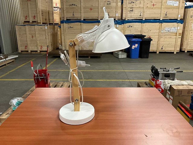 Grundig metalwood tafellamp (4x) - afbeelding 1 van  5