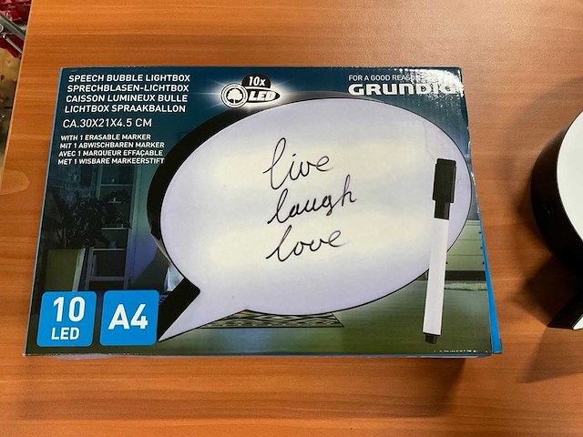 Grundig tekstballon lichtbox (5x) - afbeelding 2 van  5