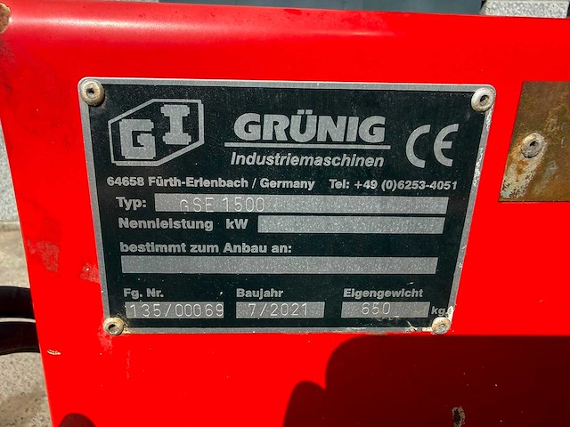 Grunig - 2021 - gse1500 - straatveegmachine - afbeelding 7 van  16